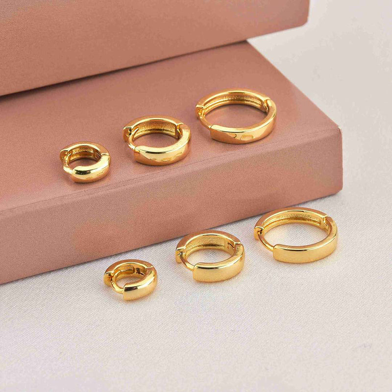 Brinco Argola lisa - Banhadas a Ouro 18K